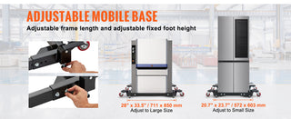 400/500/700/1500 lbs Mobile Base Stand Adjustable Heavy Duty Universal with Swivel Wheels for Bandsaw Power Tool Machine