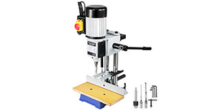 Benchtop Mortiser Machine Mortising Tenon Machine Square / Round Hole for Woodworking Drilling Wood Metal Milling Slotting