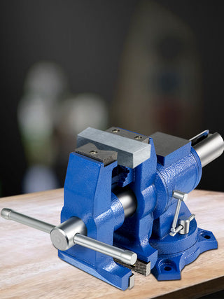 5" Heavy Duty Bench Vise Double Swivel Rotating Vise Head/Body 360° 30Kn Clamping Force,for Clamping Fixing Equipment