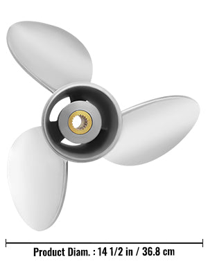 3-Blade 14.5" x 21" Pitch Steel Boat Propeller, Compatible with Volvo Penta SX Drive All Models with 19 Tooth Splines