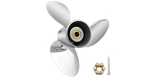 3-Blade 14.5" x 21" Pitch Steel Boat Propeller, Compatible with Volvo Penta SX Drive All Models with 19 Tooth Splines