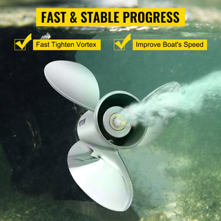 3-Blade 14.5" x 21" Pitch Steel Boat Propeller, Compatible with Volvo Penta SX Drive All Models with 19 Tooth Splines