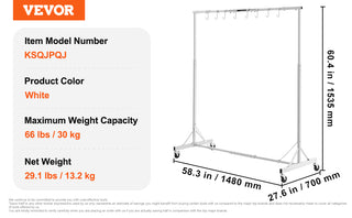 66 lbs Painting Drying Rack 5 ft-7 ft Adjustable Height Automotive Paint Auto Body Stand for Auto Repair Shops