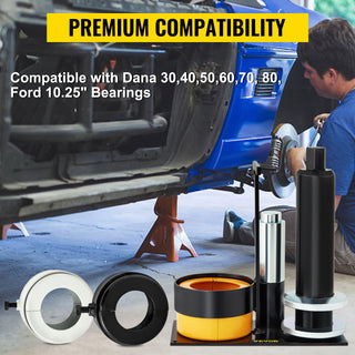 Carrier & Pinion Bearing Puller Compatible with Dana 30,40,50,60,70, 80, Ford 9/10.25" Tool with 3 45# Steel Clamshells