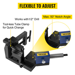 Tube Pipe Notcher Heavy Duty Flexible 0-50 Degree Rotation Angle for Creating Cracks in Pipes Cutting Metal Wood PVC Board