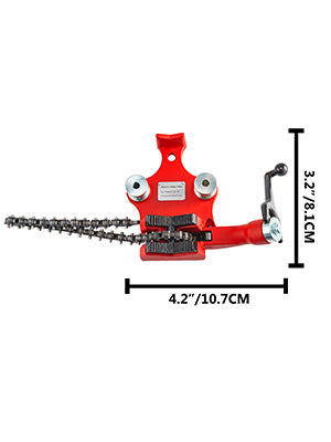 6in Screw Bench Chain Pipe Vise with Cast Iron Base and Crank Handle Manuel Holding Bending Large Plumbing Tool Table Vice