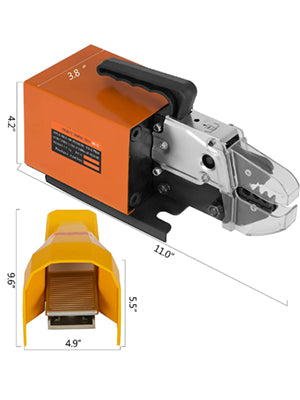 Pneumatic Crimping Tool Am-10 Air Powered Wire Terminal Crimping Machine Pneumatic Crimper Plier Machine 10 Sets Of Dies