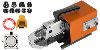 Pneumatic Crimping Tool Am-10 Air Powered Wire Terminal Crimping Machine Pneumatic Crimper Plier Machine 10 Sets Of Dies