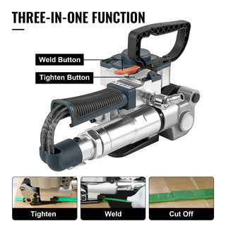 B19 Handheld Pneumatic Strapping Machine 3500N Max Tension Hand Packing Machine Wrapping Tools for 13-19 MM PP PET Belt