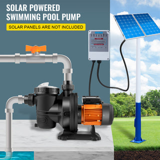 Solar Powered Swimming Pool Pump 500W 900W 1200W 48V 72V 75GPM 92GPM 136GPM Water Pump MPPT Controller for Pumping Water