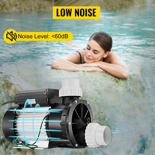 Swimming 1/2 HP 110V Hot Tub 0.37 Kw Water Circulation Spa Pump Above Ground Pool and Whirlpool Bath Black, Clearance Sale