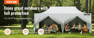 Pop-up Canopy Instant Canopies Removable Sidewalls Portable Gazebo UV Resistant Waterproof Tents for Outdoor Events Party