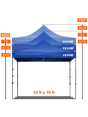 10x10 Pop Up Canopy Tent Outdoor Ten with Removable Sidewalls and Wheeled Bag Instant Portable Shelter for Parties Camping