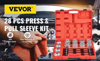 VEVOR 28pcs Pull and Press Sleeve Kit Removal Installation Bushes Bearing Tool for Cars and LCV HGV Engines Auto Maintenance Set