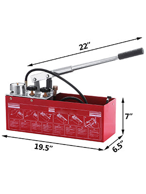 Hydraulic Manual Pressure Test Pump Hydrostatic Water Pressure Tester 0-50 Bar 12L Tank for Pipeline Heating Irrigation