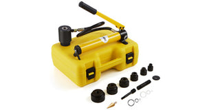 10Ton Hydraulic Knockout Punch Driver Kit 1/2"-2" w/ 6 Dies Carbon Steel Sheet Hole Opener Repair Tool Manuel Hole Digger