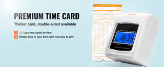 Punch Time Clock Time Clocks for Employees 6 Punches/Day Time Clock Include 102 Time Cards 1 Ink Ribbon & 2 Security Keys