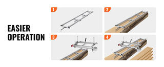 Chainsaw Mill Planking Milling 9ft Guide Bar Wood Lumber Cutting Portable Sawmill Aluminum Steel Chain Saw Mill