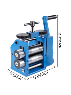 3Inch Rolling Mills Gear Ratio 1:2.5 Manual Combination Metal Jewelry Sheet Square Semicircle Pattern Wire Roller Mill