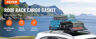 Roof Rack Cargo Basket 46"x36"x4.5" / 51"x36"x5" Rooftop Cargo Carrier Heavy-Duty 200 LBS Capacity for SUV Truck Vehicle