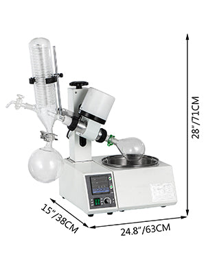 2L 5L R201D RE501 Manual Auto Lifting with LCD Screen 5-120rpm Professional Rotary Evaporator Set Borosilicate Glass