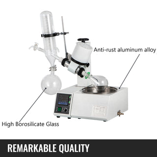 2L 5L R201D RE501 Manual Auto Lifting with LCD Screen 5-120rpm Professional Rotary Evaporator Set Borosilicate Glass