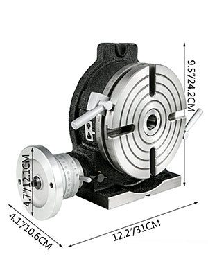 Rotary Table 8 Inch/200 MM Horizontal Vertical MT-3 Rotary Table 3-Slot / 4-Slot for Milling 360 Degrees Precision Working