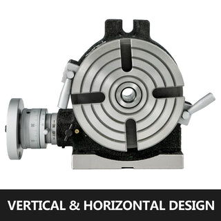 Rotary Table 6inch(150mm) Horizontal Vertical Milling Table 4-Slot MT-2 Indexing Plate Set for Precision Milling Drilling