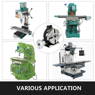 Rotary Table 6inch(150mm) Horizontal Vertical Milling Table 4-Slot MT-2 Indexing Plate Set for Precision Milling Drilling