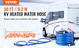 30ft Heated Water Hose Heated Drinking Water Hose Antifreeze to -45°F Automatic Self-regulating  for RVs Camping