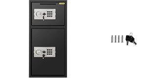 Electronic Safe Deposit Box Secret Hidden Piggy Bank Digital Access & Override Keys for Store Money Guns Jewelry Documents