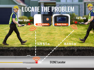 DVR Recording Pipe Inspection Camera with 512Hz Locator IP68 9 Drain Sewer Camera w/12 Adjustable LEDs and 16 GB SD Card