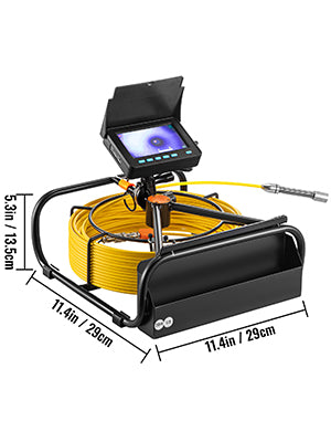 Pipe Inspection Camera with DVR 16GB Micro SD Card 4.3in Monitor 50M Industrial Endoscope IP68 8500mHA Pipe Drain Sewer