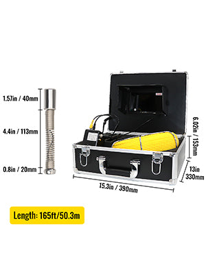 Pipe Inspection Camera 7in Monitor DVR Recording 30/50M Cable 512HZ Pipe Locator Drain Sewer Pipeline Industrial Endoscope