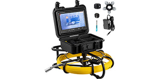 Pipe Inspection Video Camera 9in Monitor 100-300FT 8GB SD Card 23mm Waterproof IP68 Drain Sewer Duct Industrial Endoscope