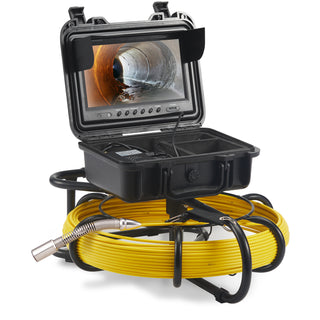 Sewer Camera 9 inch Screen Pipeline Inspection Camera with DVR IP68 Waterproof Industrial Borescope for Sewer Drain Pipe