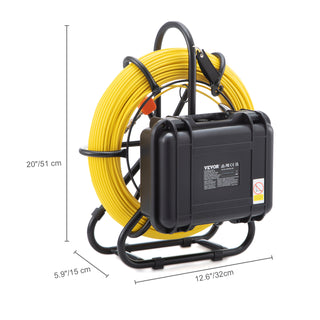 DVR Recording Pipe Inspection Camera with 512Hz Locator IP68 9 Drain Sewer Camera w/12 Adjustable LEDs and 16 GB SD Card