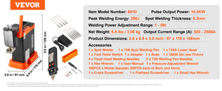 Battery Spot Welder 14.5KW Capacitor Energy Storage Pulse Battery Spot Welder with 73B Welding Pen 801D High Power Spot