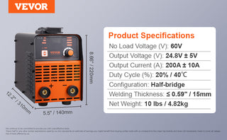 Stick Welder 140A/160A/200A ARC/Lift TIG 2-IN-1 Welding Machine with IGBT Inverter Portable MMA Welder Machine Hot Start