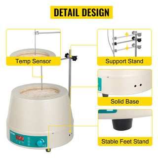 0.5L 1L 2L Heating Magnetic Agitador Digital Display Stirrer Hot Plate Vortrx Mixer Shaker Chemical Laboratory W/ Stir Bar