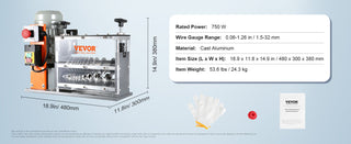 Automatic Wire Stripping Machine, 0.06''-1.26'' Electric Motorized Cable Stripper,750W,98 ft/min w/Visible Stripping Depth