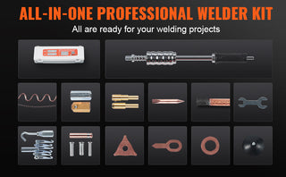 Stud Welder Repair Kit 1.8KW Auto Body Spot Welding Dent Puller Machine with 7 Welding Modes for Car Truck Dent Repair