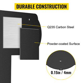 T Bracket 8PC Powder-coated Mending Plate 16 Gauge Steel Tie Flat Connector Post to Beam Bracket for Repair Wood Furniture