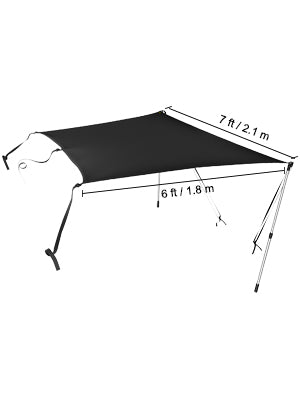 T-top Shade Extension UV-proof 600D Polyester Kit with Rustproof Steel Telescopic Poles waterproof T-Tops ＆ Bimini Top