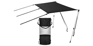 T-top Shade Extension UV-proof 600D Polyester Kit with Rustproof Steel Telescopic Poles waterproof T-Tops ＆ Bimini Top