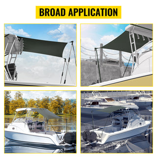 T-top Shade Extension UV-proof 600D Polyester Kit with Rustproof Steel Telescopic Poles waterproof T-Tops ＆ Bimini Top