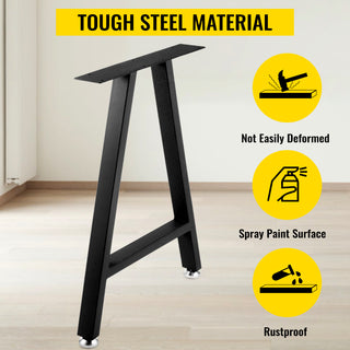 2pcs Industrial Metal Table Legs Table Desk Leg A-Shape Frame Furniture Legs Dining Coffee Table Stand Feet For Home DIY