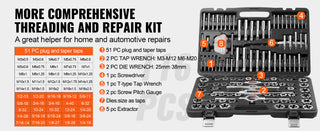 Tap and Die Set 40PCs 60PCs 80PCs 110/116PCs Metric or SAE Standard Bearing Steel Taps and Dies Essential Threading Tool