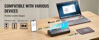 Tattoo Stencil Printer Wireless Bluetooth Tattoo Printer Transfer Stencil Machine with 10Pcs Transfer Paper Compatible