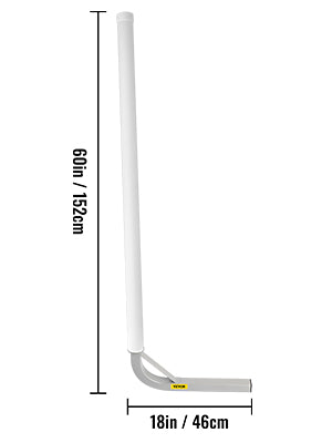 Boat Trailer Guide-ons 22" / 40" / 48" / 60" Steel Trailer Post w/2PCS PVC Tube Covers & Boat Accessories w/Mounting Parts